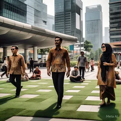 Area Publik Sleman Makin Hijau Dengan Grass Block.